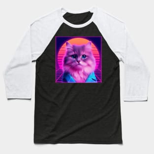 vaporwave cat Baseball T-Shirt